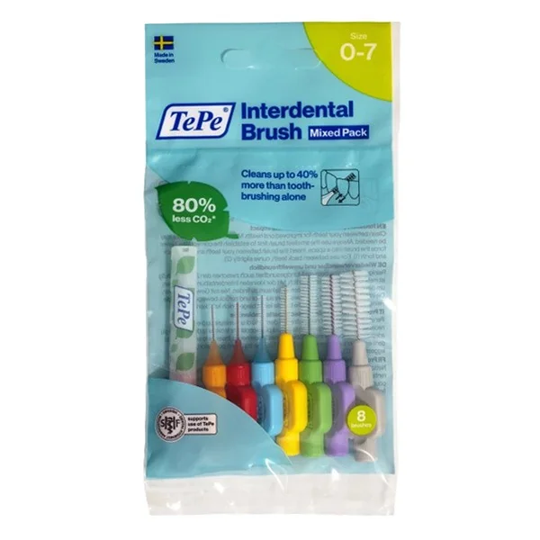 Szczoteczki międzyzębowe miks rozmiarów 0,4-1,3 mm 8 szt [TePe] - TePe