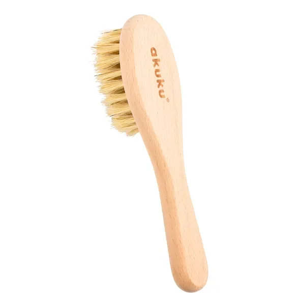 Szczotka drewniana Natural ze sztywnym włosiem 1 szt. [Akuku] - Akuku