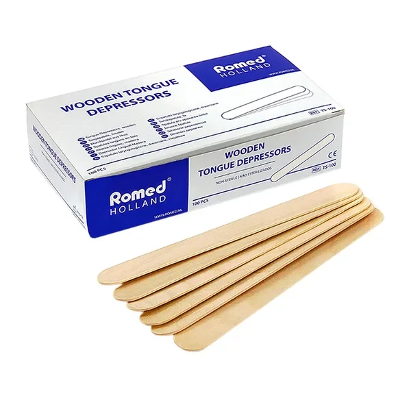 Szpatułki laryngologiczne drewniane 100 szt. [Romed] - Romed Holland