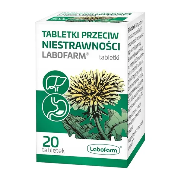 Tabletki przeciw niestrawności 20 tabletek [Labofarm] - Tabletki przeciw niestrawności