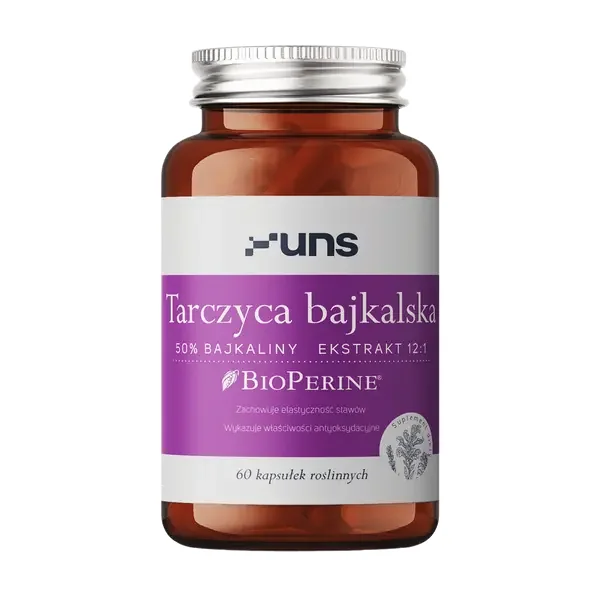Tarczyna Bajkalska 550mg + Bioperine 2mg 60 kapsułek [Uns] - Uns