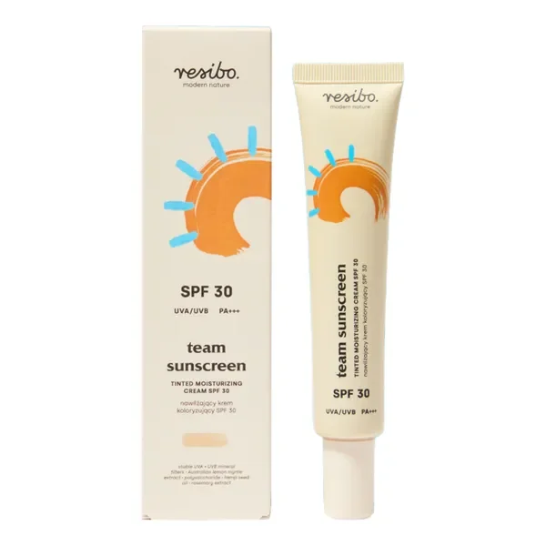Team Sunscreen Nawilżający krem koloryzujący SPF 30 40ml [Resibo] - Resibo