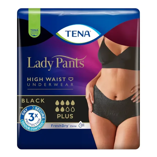 Tena Lady Pants Plus majtki chłonne Black rozmiar M 9 szt. - TENA