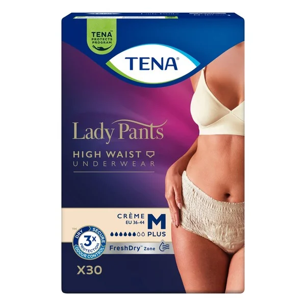 Tena Lady Pants Plus majtki chłonne Creme rozmiar M 30 szt. - TENA