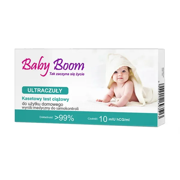 Test ciążowy kasetowy ultraczuły 1 szt. [Baby Boom] - Baby Boom