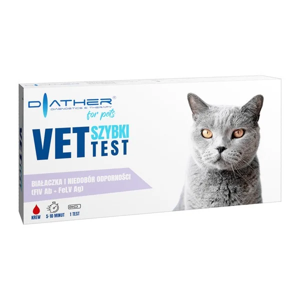 Test diagnostyczny FIV/FeLV dla kota 1 szt. [Diather For Pets] - Diather For Pets