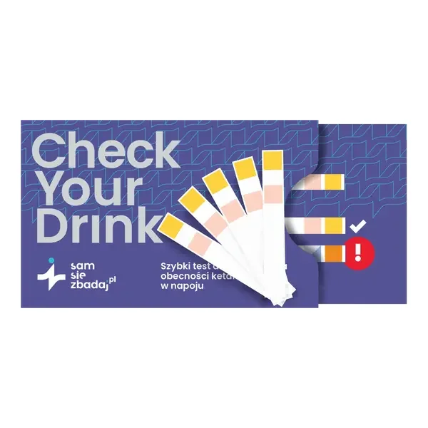 Test na obecność pigułki gwałtu Check Your Drink 5 testów [Samsiezbadaj] - Samsiezbadaj
