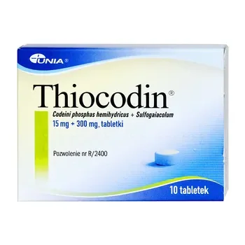 Thiocodin 15 mg + 300 mg 10 tabletek [Unia] - Unia