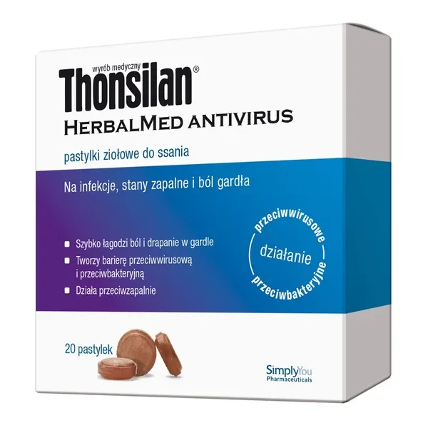 Thonsilan HerbalMed Antivirus pastylki do ssania 20 szt. - Thonsilan
