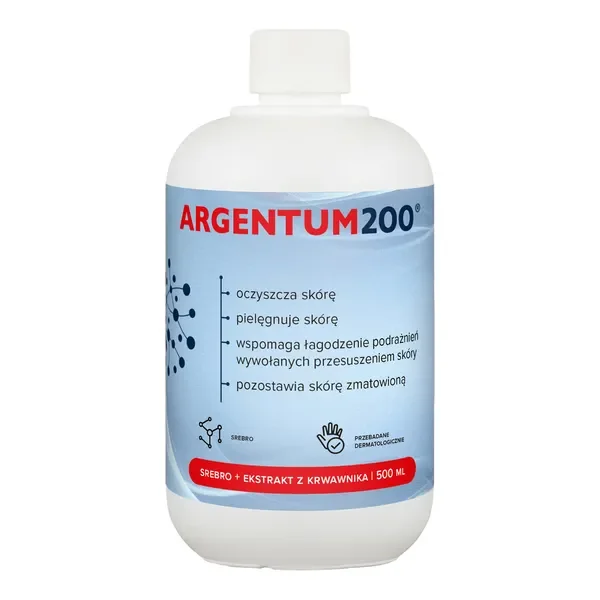 Tonik ze srebrem i ekstraktem z krwawnika 500ml [Argentum200] - Argentum200