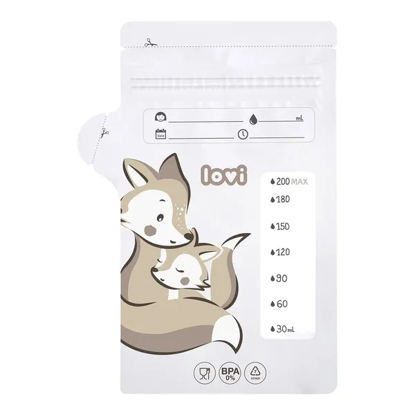 Torebki do przechowywania pokarmu 200ml 25szt [Lovi] - Lovi
