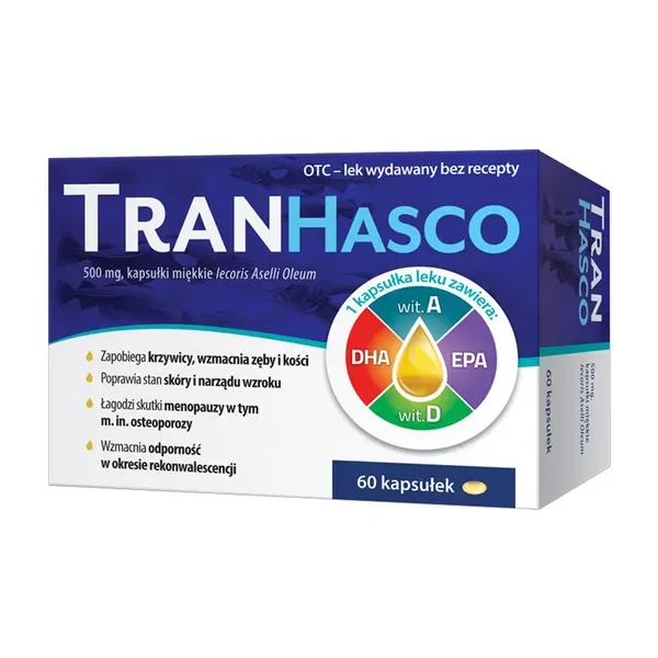 Tran Hasco 500 mg 60 kapsułek [HASCO] - HASCO -- Lek S. A.