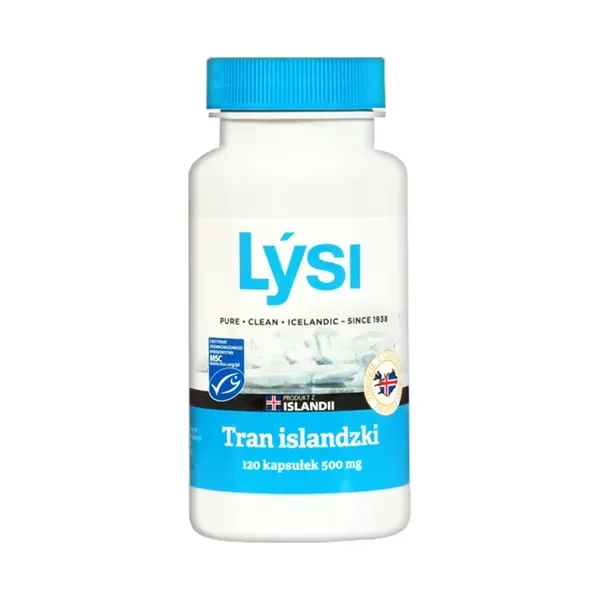 Tran islandzki 500 mg 120 kapsułek [Lysi] - Lysi