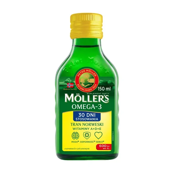 Tran norweski z witaminami A, D, E 150ml [Möller's] - Möller's