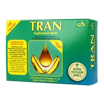 Tran z witaminą A i D 150 kapsułek [GAL] - GAL