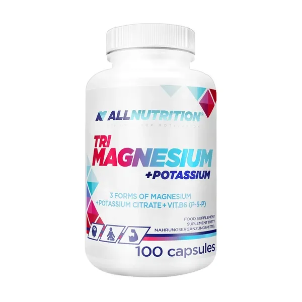 Tri Magnesium+Potassium 140mg Mg + 300mg K 100 kapsułek [ALLNUTRITION] - ALLNUTRITION