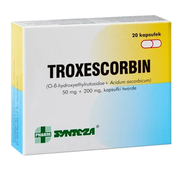 Troxescorbin 50 mg+200 mg 20 kapsułek [SYNTEZA] - SYNTEZA