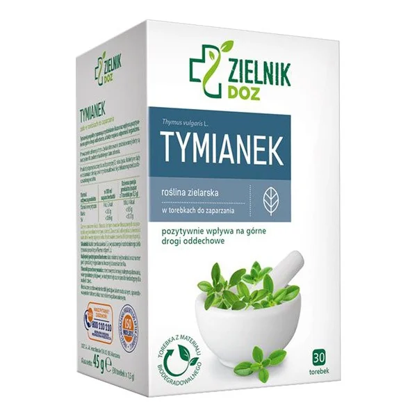 Tymianek zioła do zaparzania 1,5g x 30 szt [ZIELNIK DOZ] - ZIELNIK DOZ