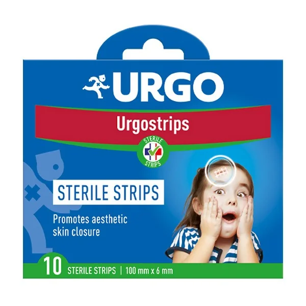 Urgostrips paski do zamykania ran sterylne 100mm x 6mm 10szt [Urgo] - Urgo