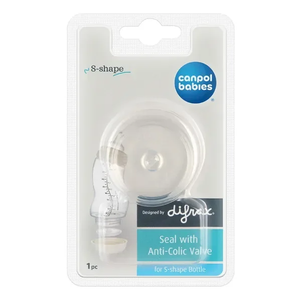 Uszczelka z zaworkiem antykolkowym do butelki S-shape 1 szt. [Canpol Babies] - Canpol Babies