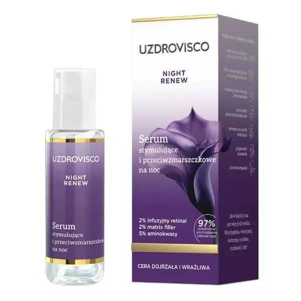 Uzdrovisco Night Renew serum przeciwzmarszczkowe na noc 30ml - Uzdrovisco