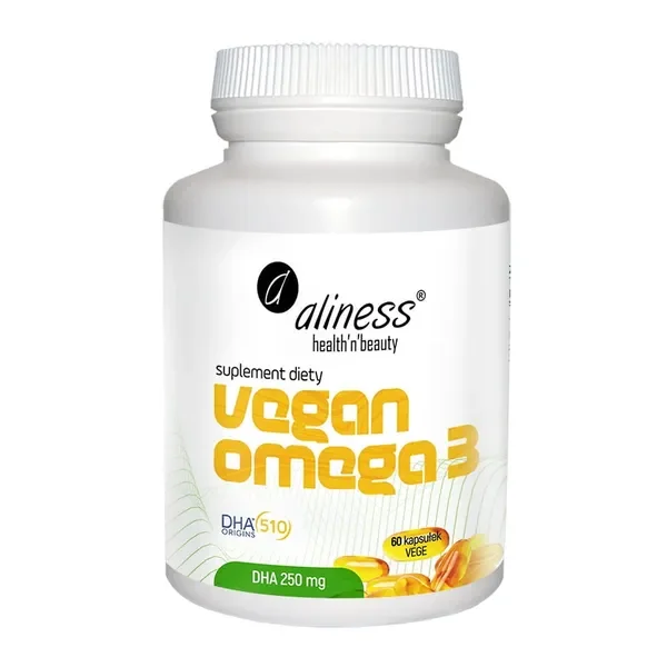 Vegan Omega 3 DHA 250 mg 60 kapsułek [Aliness] - Aliness Health'N'Beauty