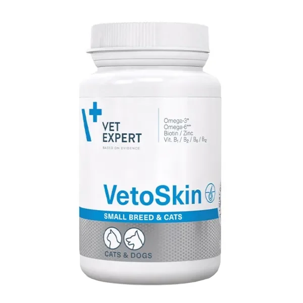 Vetoskin Small breed and cats 60 kapsułek [Vet Expert] - Vet Expert