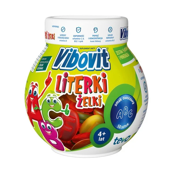 Vibovit Literki żelki witaminy dla dzieci 50 szt. - Vibovit
