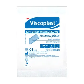 Viscoplast jałowe kompresy gazowe 10x10cm 3szt [3M Deutschland GmbH] - 3M Deutschland GmbH