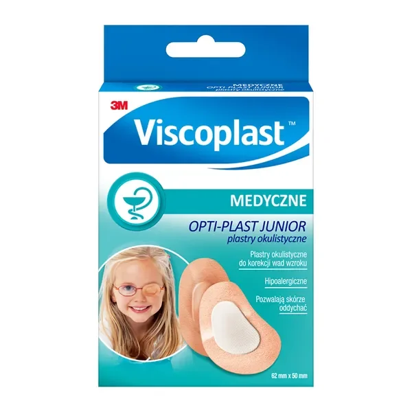 Viscoplast Opti-Plast Junior plastry okulistyczne 62x50mm 10szt [Viscoplast] - Viscoplast