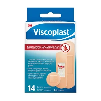Viscoplast Tamujący krwawienie plastry 3 rozmiary 14 szt [3M Deutschland GmbH] - 3M Deutschland GmbH