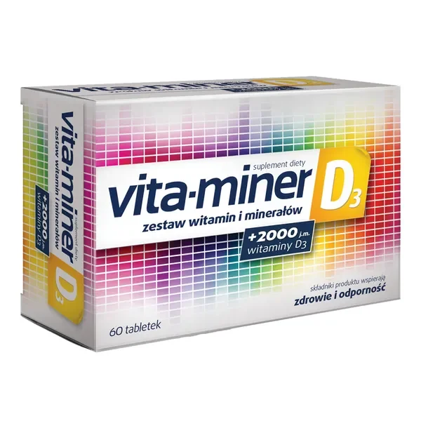 Vita-miner D3 2000 IU 60 tabletek [Acti Vita-miner] - Acti Vita-miner