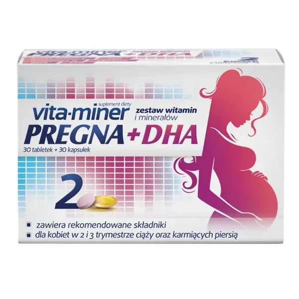 Vita-Miner Pregna + DHA tabletki + kapsułki 30+30 szt [Vita-miner] - Vita-miner
