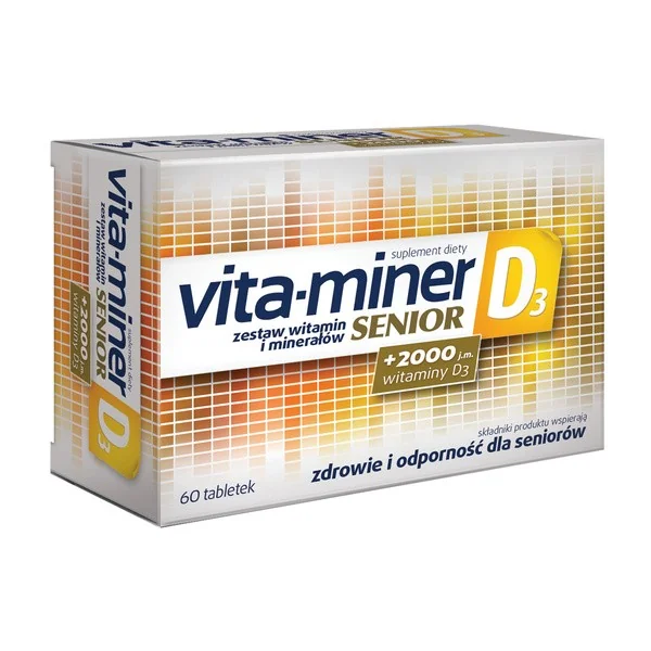 Vita-miner Senior D3 Multiwitaminy 60 tabletek [Acti Vita-miner] - Acti Vita-miner