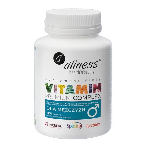 Vitamin Premium Complex dla mężczyzn 120 tabletek [Aliness] - Aliness Health'N'Beauty
