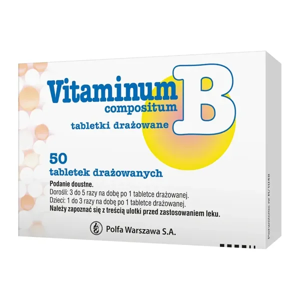 Vitaminum B compositum tabletki drażowane 50 szt. [POLPHARMA] - POLPHARMA