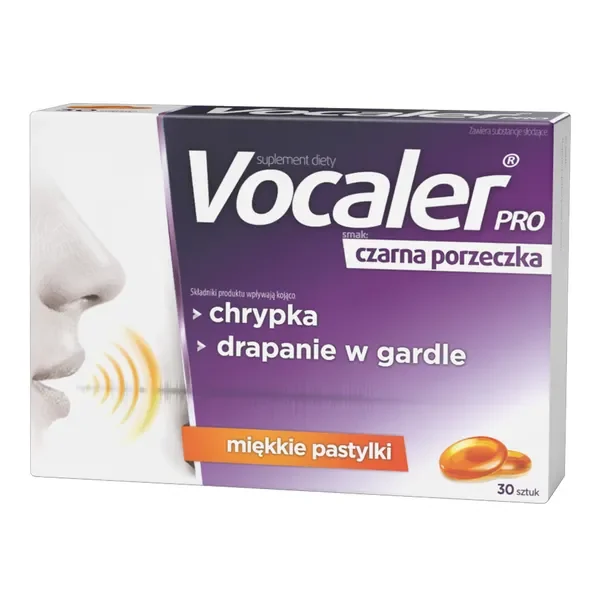 Vocaler PRO pastylki do ssania czarna porzeczka 30 szt [Vocaler] - Vocaler
