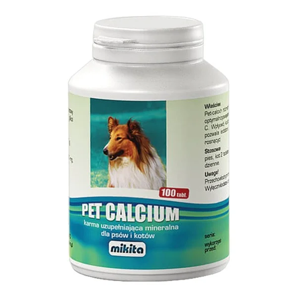 Wapń z magnezem i witaminą C dla zwierząt 100 tabletek [Mikita] - Mikita