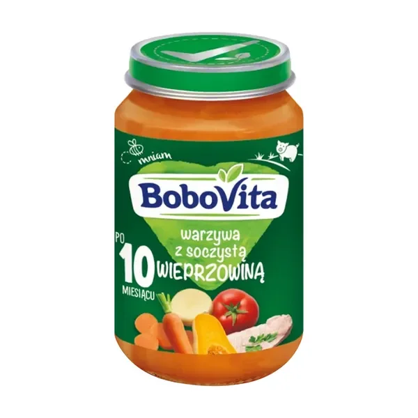 Warzywa z soczystą wieprzowiną 10m+ 190g [BoboVita] - BoboVita