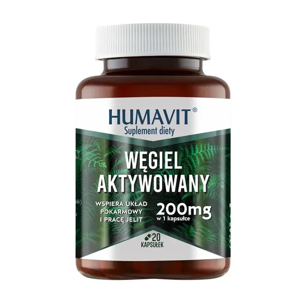 Węgiel aktywowany 200 mg 20 kapsułek [Humavit] - Humavit