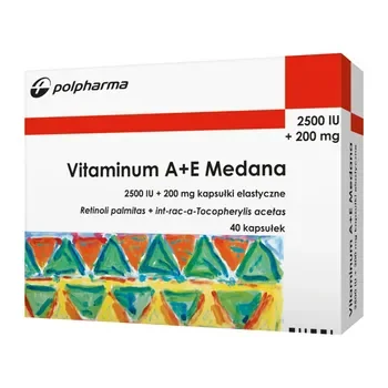 Witamina A+E 2500 IU + 200 mg 40 kapsułek [MEDANA PHARMA] - MEDANA PHARMA