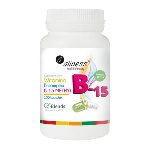 Witamina B Complex B-15 Methyl 100 kapsułek [Aliness] - Aliness Health'N'Beauty