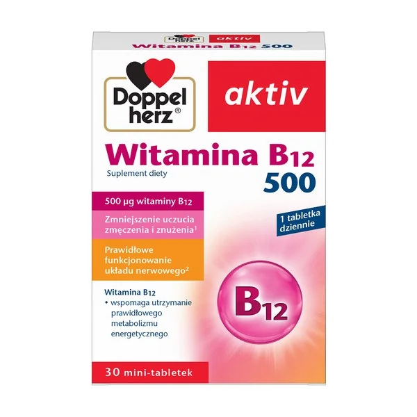 Witamina B12 500 µg 30 tabletek [Doppelherz] - Doppelherz