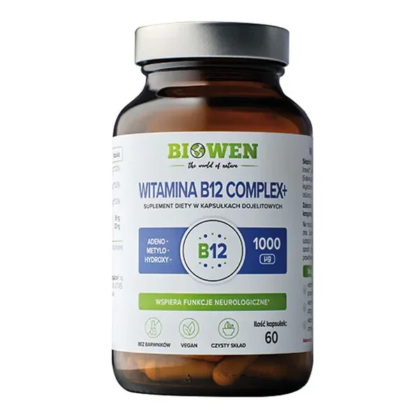 Witamina B12 Complex+ 999 µg 60 kapsułek [Biowen] - Biowen