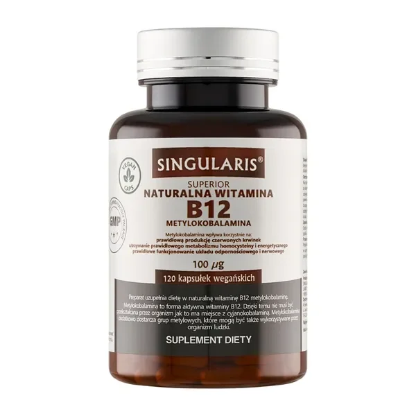 Witamina B12 (Metylokobalamina) 100 µg 120 kapsułek [Singularis] - Singularis