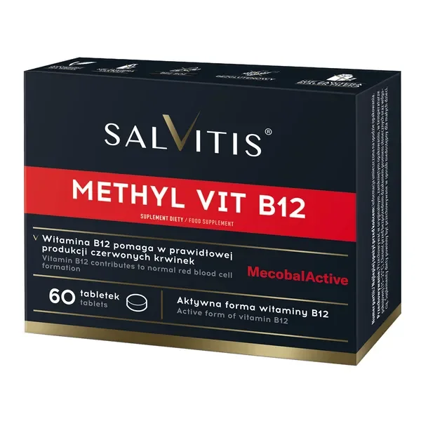 Witamina B12 (metylokobalamina) 100 µg 60 tabletek [Salvitis] - Salvitis