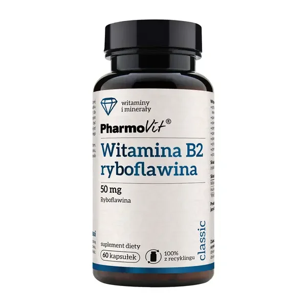 Witamina B2 50 mg 60 kapsułek [Pharmovit] - Pharmovit