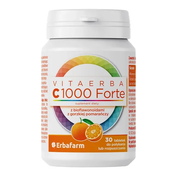 Witamina C 1000 mg 30 tabletek [Vitaerba] - Vitaerba