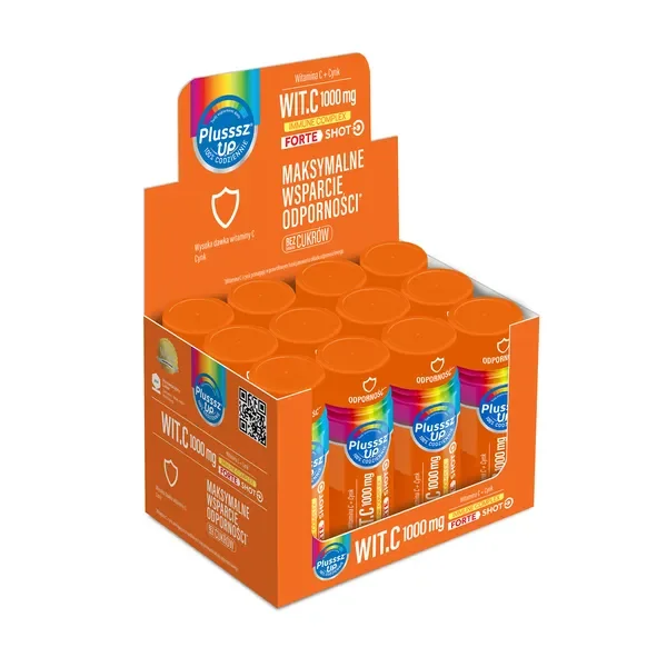 Witamina C 1000mg + Cynk 15mg 12 shotów [Plusssz] - Plusssz