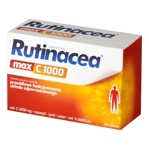 Witamina C 1000mg + Witamina D + Cynk + Selen 30 tabletek [Rutinacea] - Rutinacea